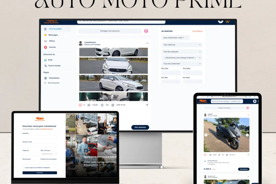App Web pour Auto Moto Prime