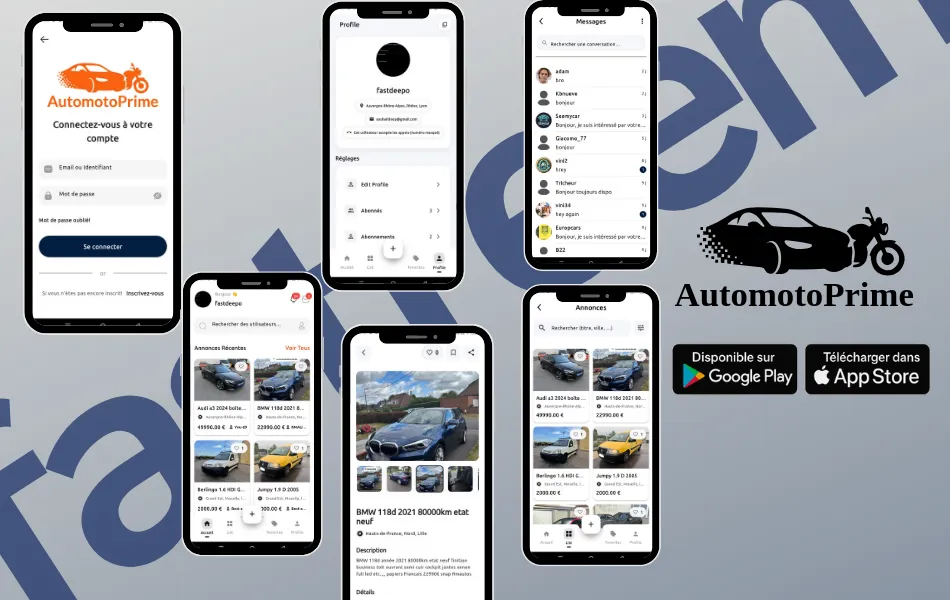 application mobile automobile