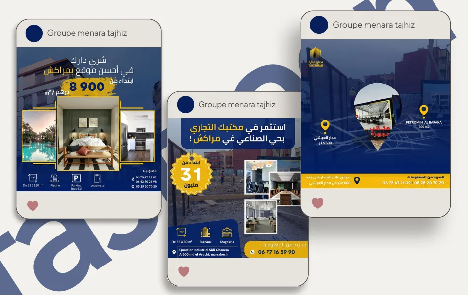 Social Media & gestion de contenu pour Groupe Menara Tajhiz