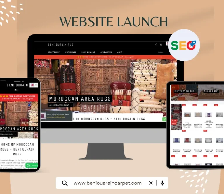 Site web et SEO pour Carpets Shop