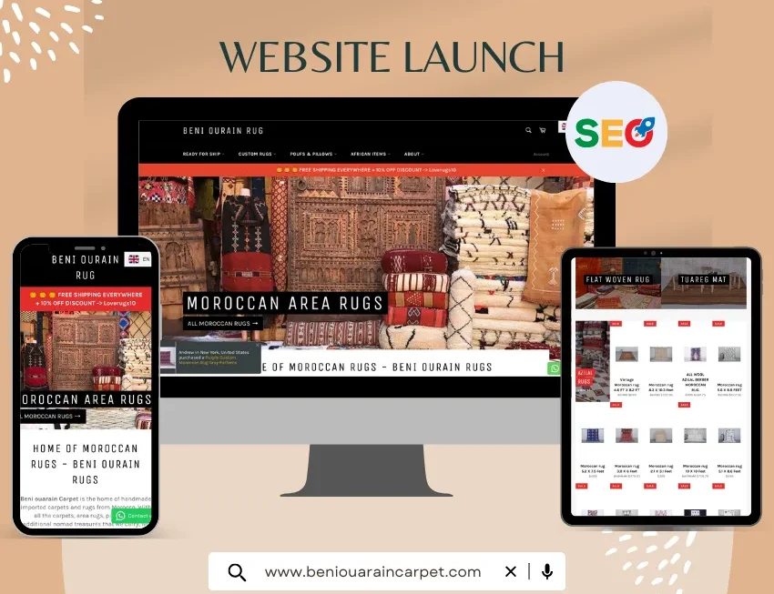 Site web et SEO pour Carpets Shop