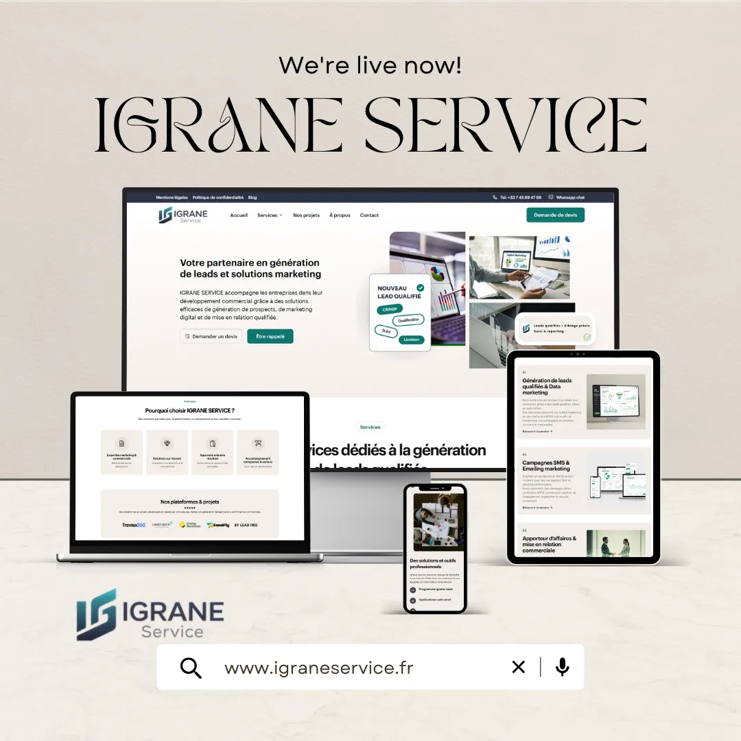 Plateforme de génération de leads pour Igrane Service FastReem
