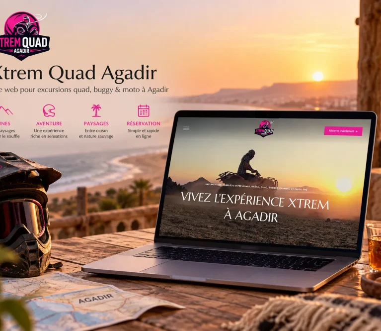 Création de site web touristique pour Xtrem Quad Agadir